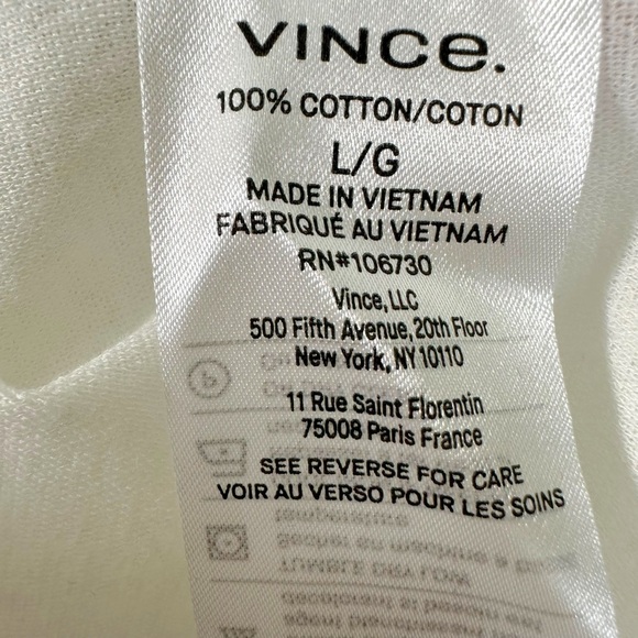 Revolve Vince Cropped Cardigan in Optic White Size Large NWT - Picture 8 of 9